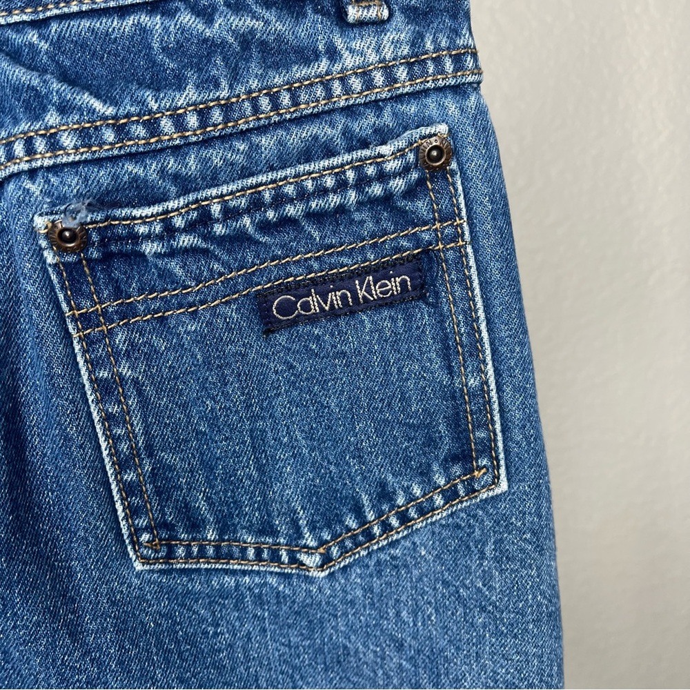 Calvin Klein Blue Denim A-Line Skirt - Picture 5 of 8